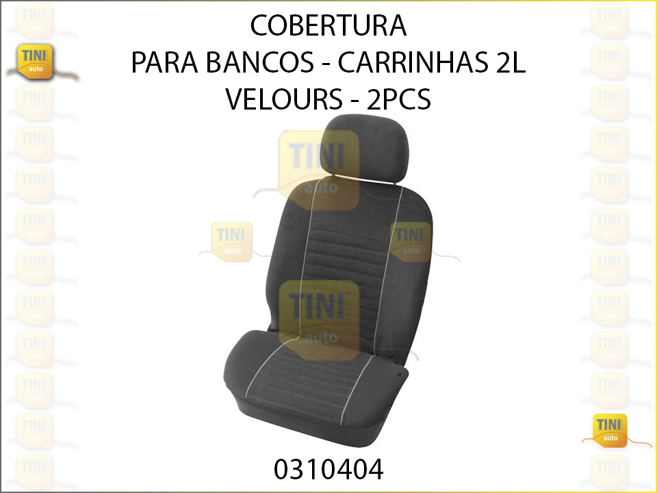 COBERTURA P/BANCOS 2 PCS "VELOURS" P/CARRINHAS 2L