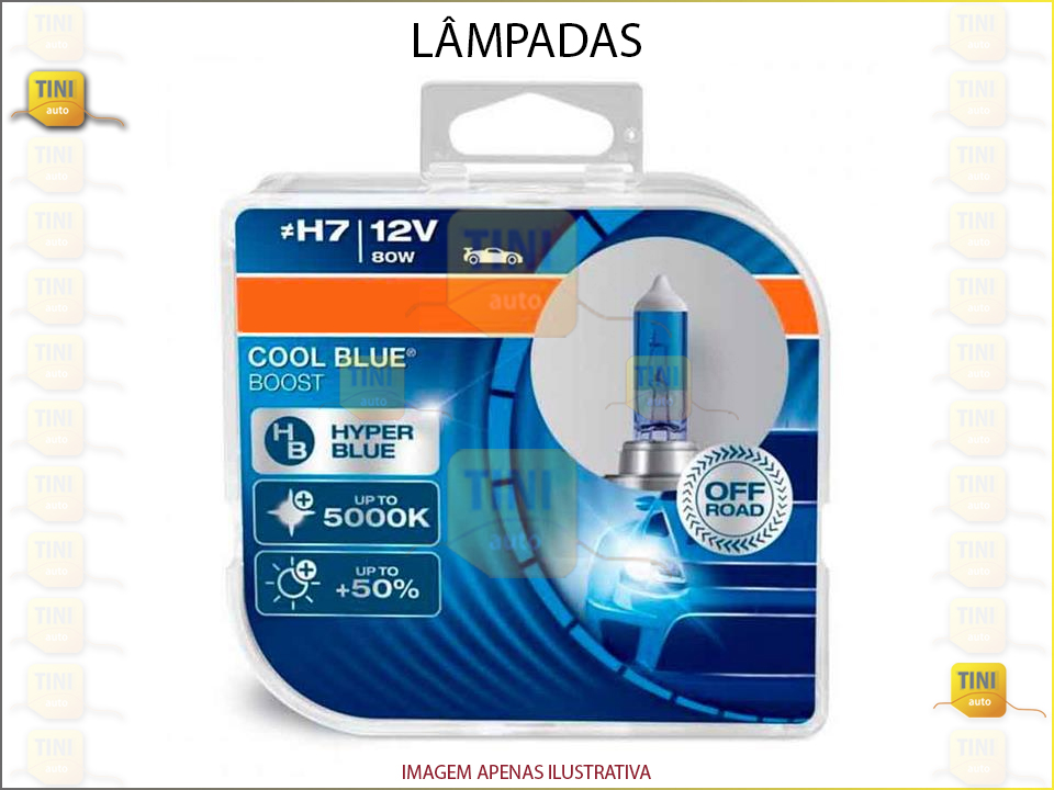 LAMPADAS H7 OSRAM COOL BLUE  C/2PCS 12V 80W 