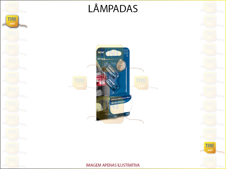 LAMPADAS PLASMA XENON 12V 5W S/CASQ./PAR