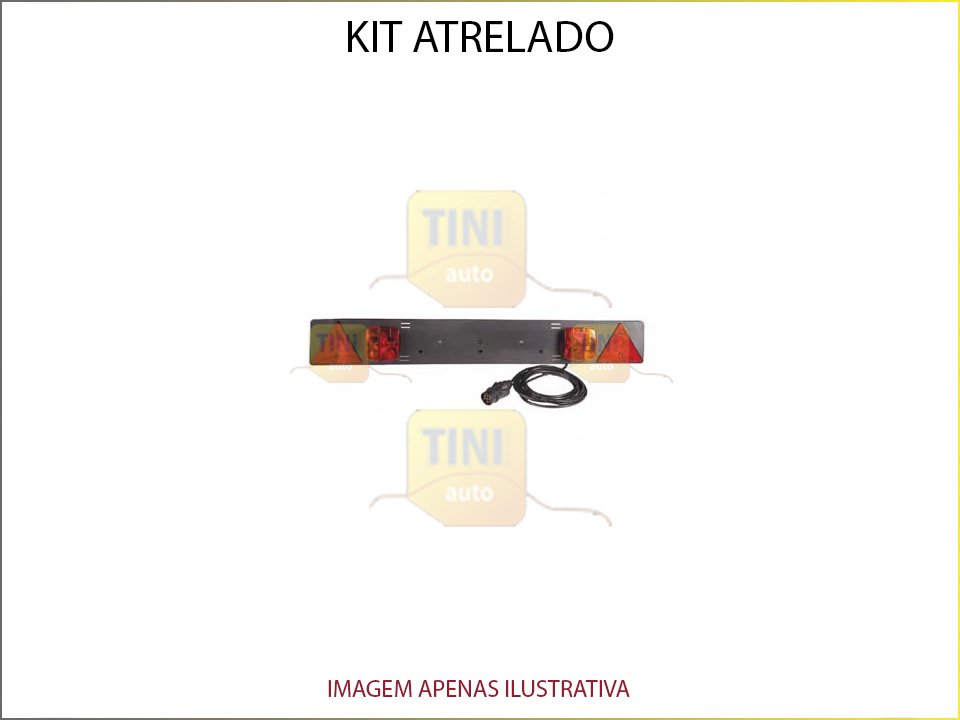 KIT P/ATRELADO C/FAROLINS+CABO 7.5+FICHA