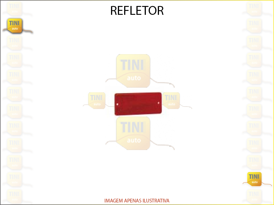 REFLECTOR AUTOC.RECT.40X90MM VERMEL.SIM