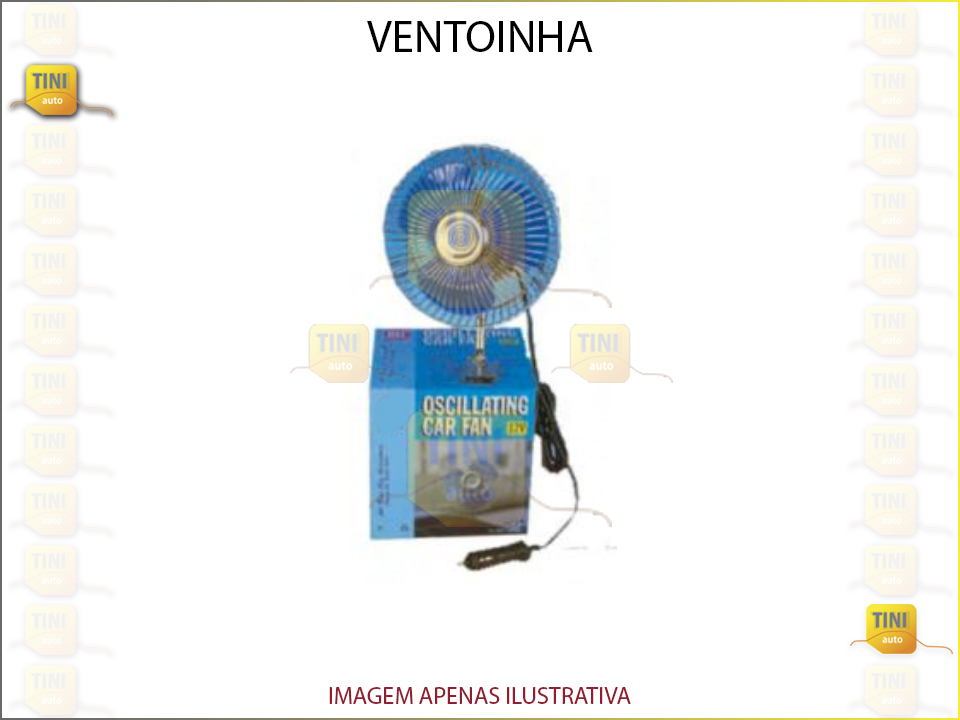 VENTOINHA C/GRADE METALICA 12V