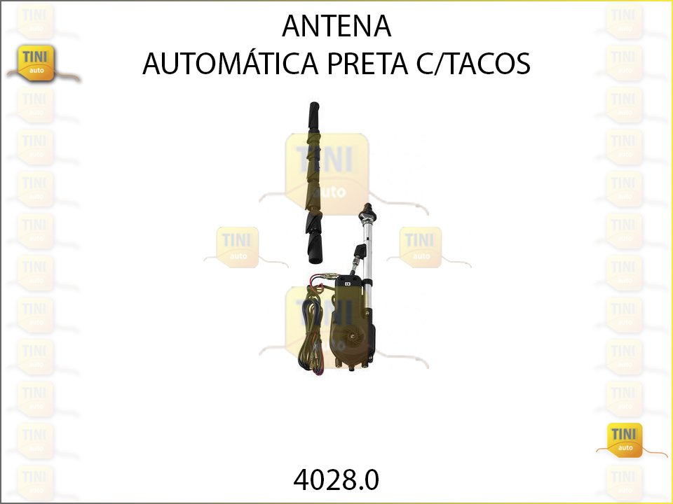 ANTENA AUTOMATICA PRETA C/TACOS