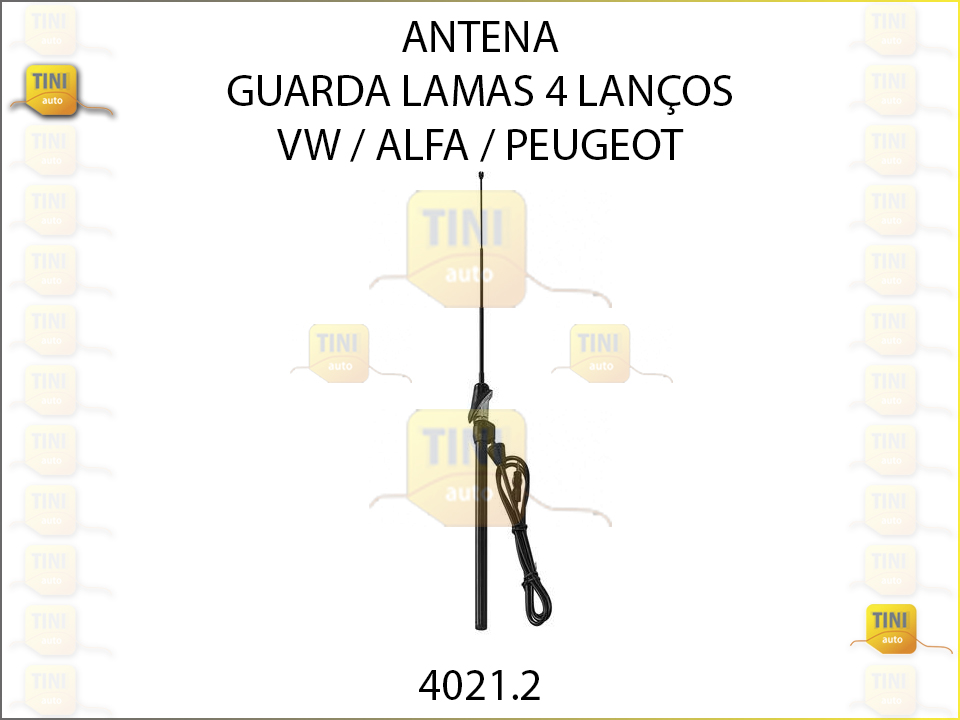 ANTENA GUARDA LAMAS 4 LANC.PRE.VW/ALF/PG