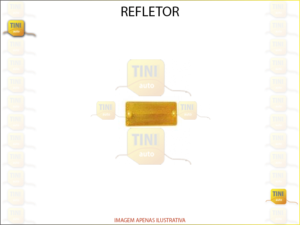 REFLECTOR AUTOC.RECT.40X90MM LARANJA SIM