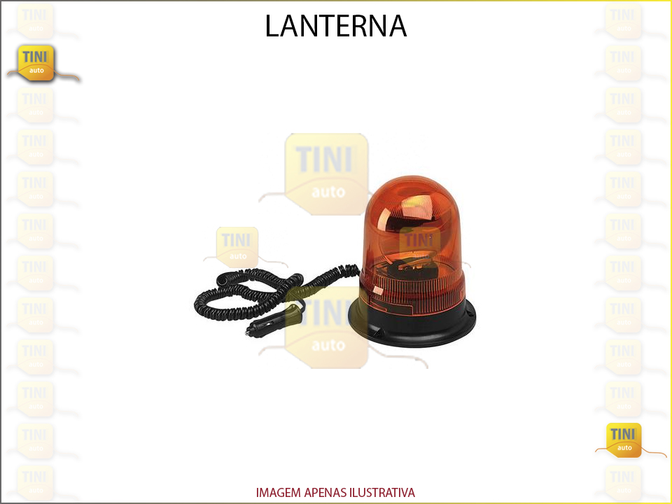 LANTERNA ROTATIVA 12V LARANJA H3