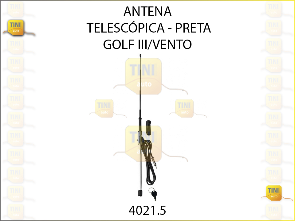 ANTENA TELESCOPICA PRETA GOLF III/VENTO