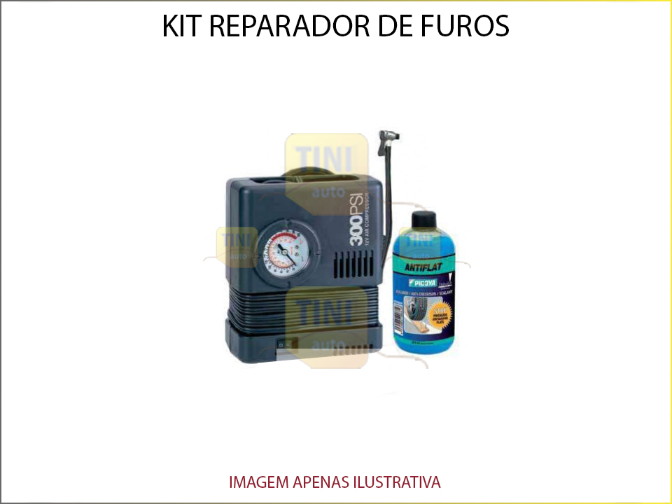 KIT REPARADOR FUROS P/AUTO LIQUI.473ML E COMPRESSO