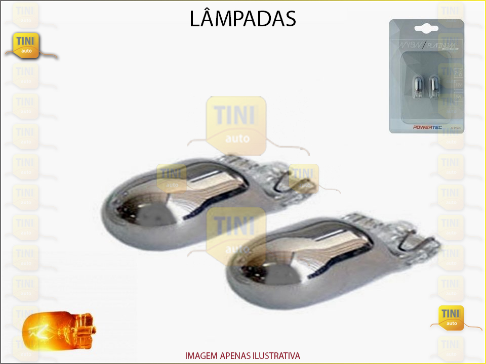 LAMPADAS INTERMI.INVISIVEIS S/CASQ.12V5W