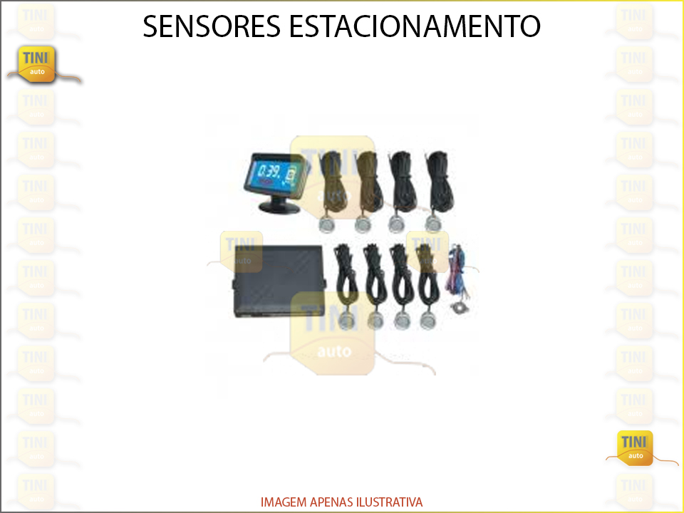 SENSORES ESTACIO.FRT/TRAS C/DISPLAY 8PCS 16MM EMBU