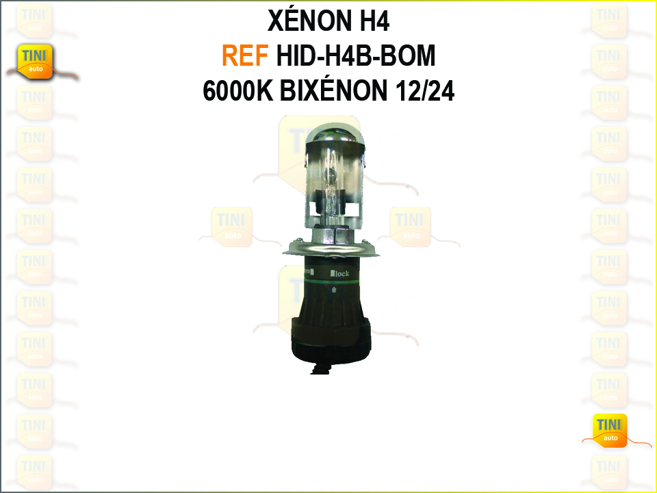 LAMPADA H4 HID XENON 6000K / AVULSO BIXENON 12/24