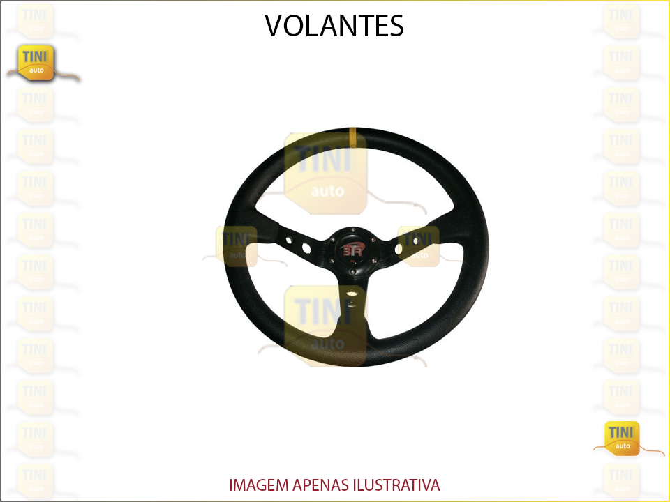 VOLANTE TIPO WRC3 PELE SINTETICA C/BR/ PRETO RISCA