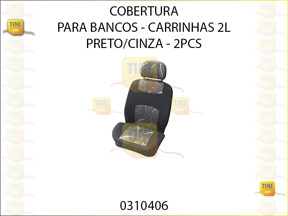 COBERTURA P/BANCOS 2 PCS P/CARRINHAS 2L /CINZA