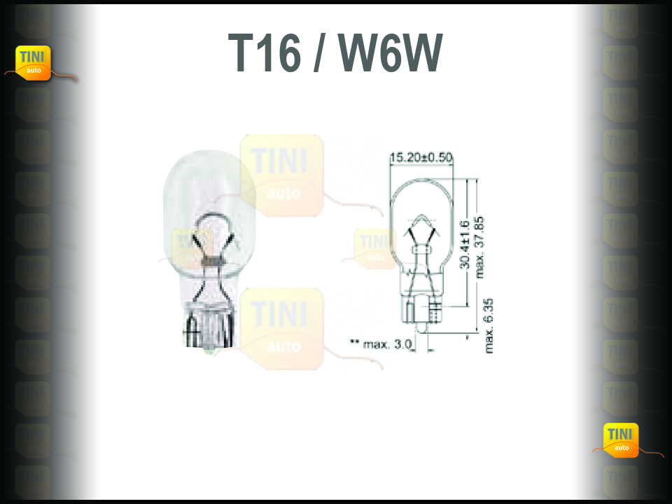 LAMPADA SEM CASQUILHO 12V T16  W16W