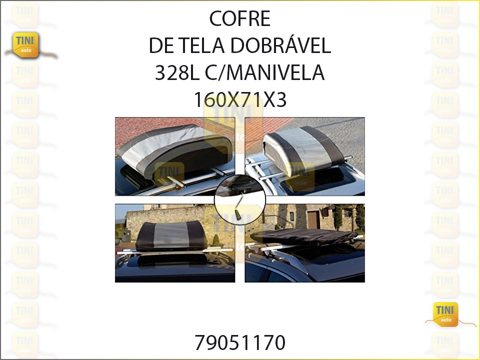 COFRE TELA DOBRAVEL 328 LITROS C/MANIVELA 160X71X3