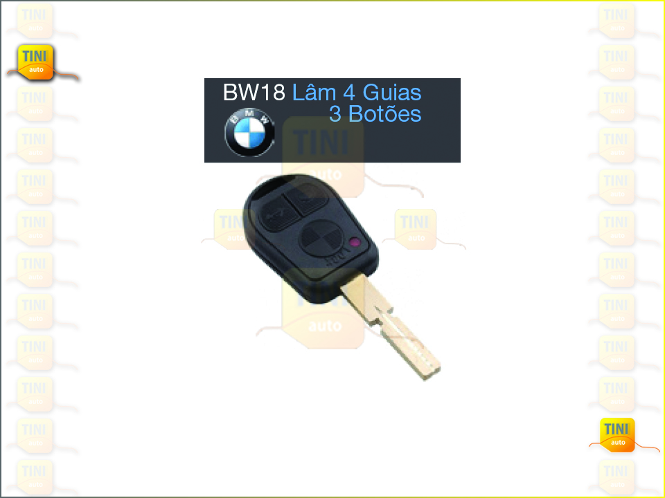 CAPA CHAVE BMW 2,3 BOTÕES LAMINA