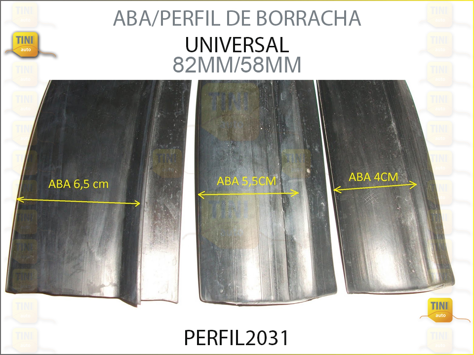 ABA / PERFIL BORRACHA UNIVERSAL 82MM/58MM