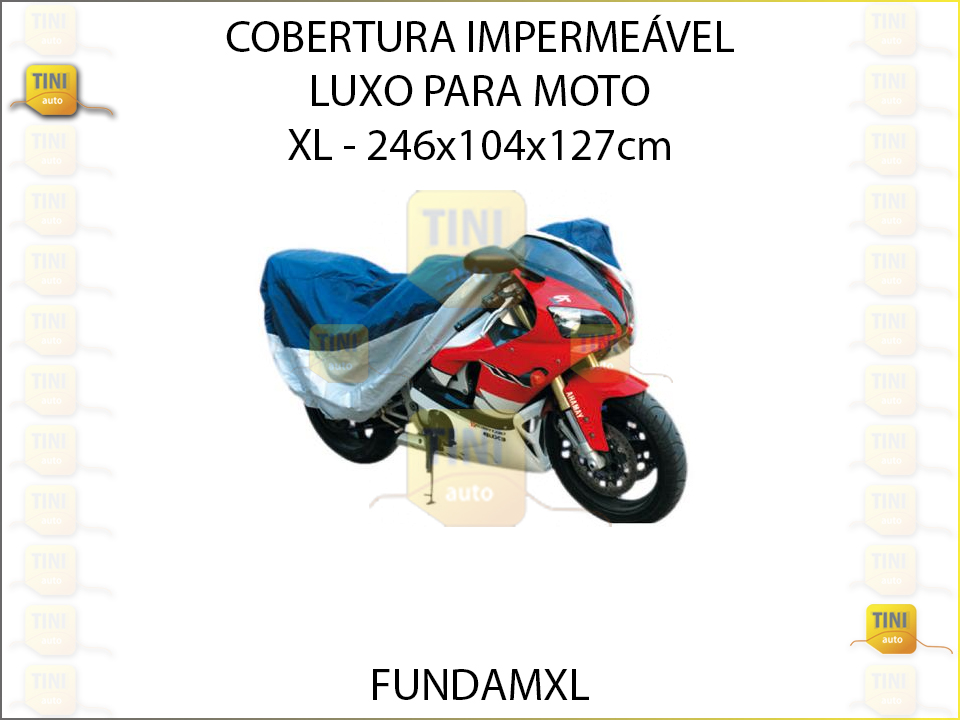 COBERTURA IMPERMEAVEL MOTO LUXO XL 228X99X135CM