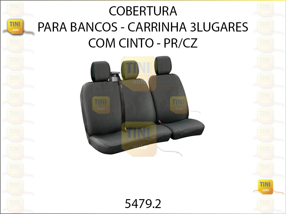 COBERTURA P/BANCOS CARRINHAS C/3LUG.C/CINTOPR/CZ 