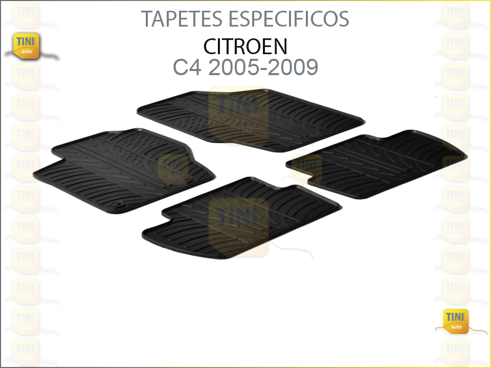 TAPETES PERSO. BORRACHA CITROEN C4 2005»2009