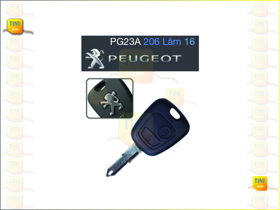 CAPA CHAVE PEUGEOT 206 2BOTÕES LAMINA 16