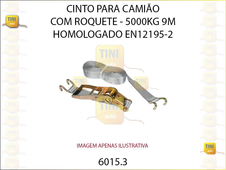 CINTO P/CAMIÃO 9 MTS 5000KG HOMOL.EN12195-2 C/ROQU