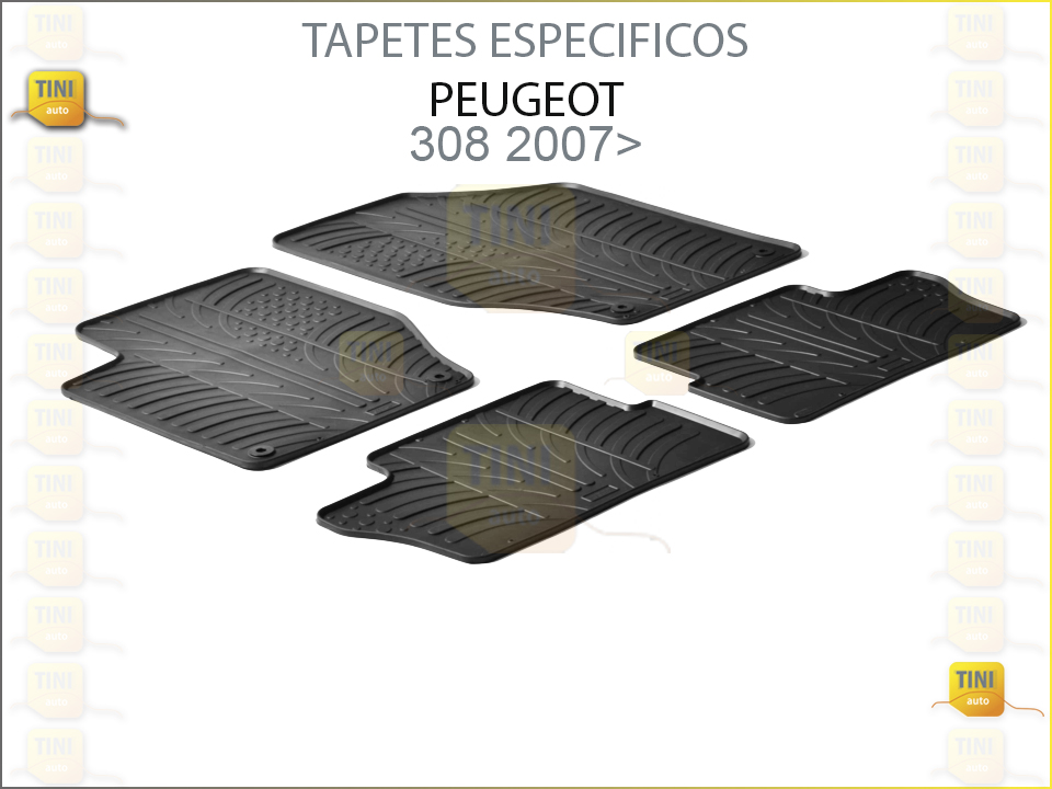 TAPETES PERSO. BORRACHA PEUGEOT 308 2007»2013