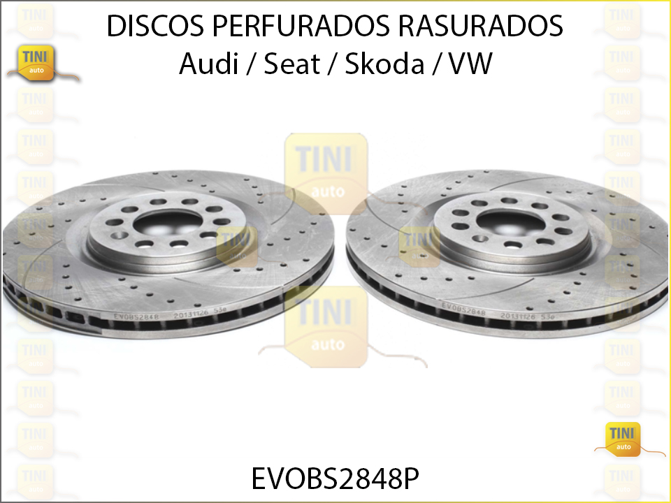 DISCOS PREFURADOS RASURADOS 312MM AUDI/VW/SEAT