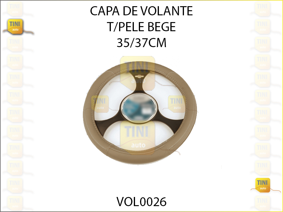 CAPA VOLANTE T/PELE BEIGE UNIVERSAL 35/37CM