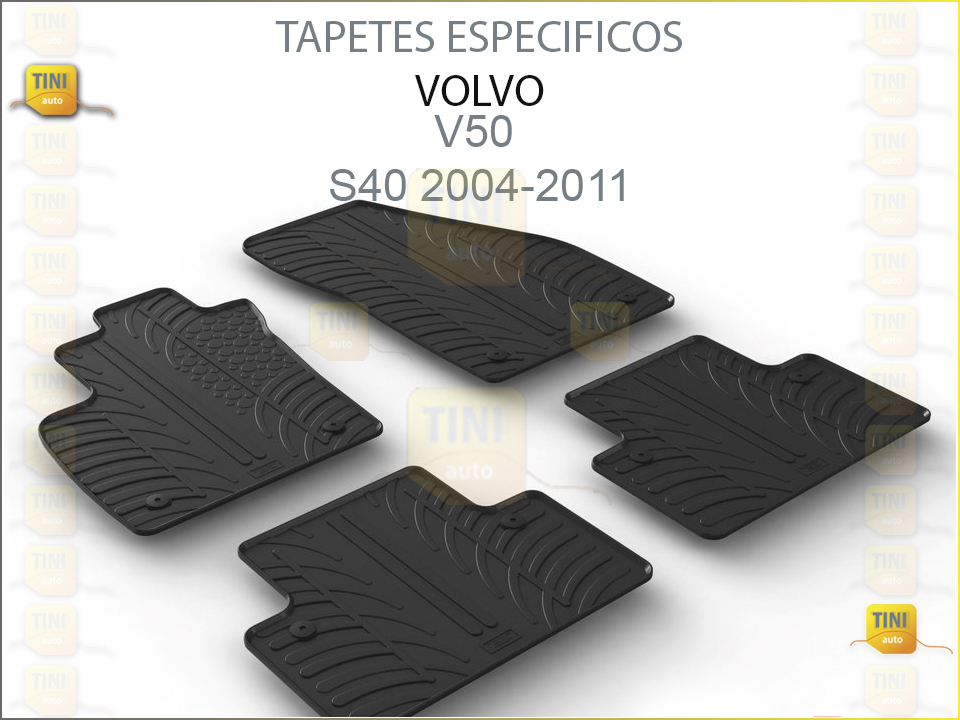 TAPETES PERSO. BORRACHA VOLVO V50/S40 2004»2011