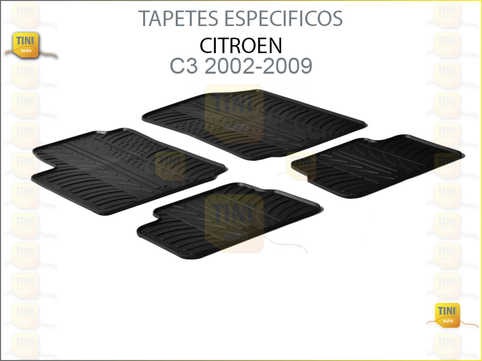 TAPETES PERSO. BORRACHA CITROEN C3 2002 -2009