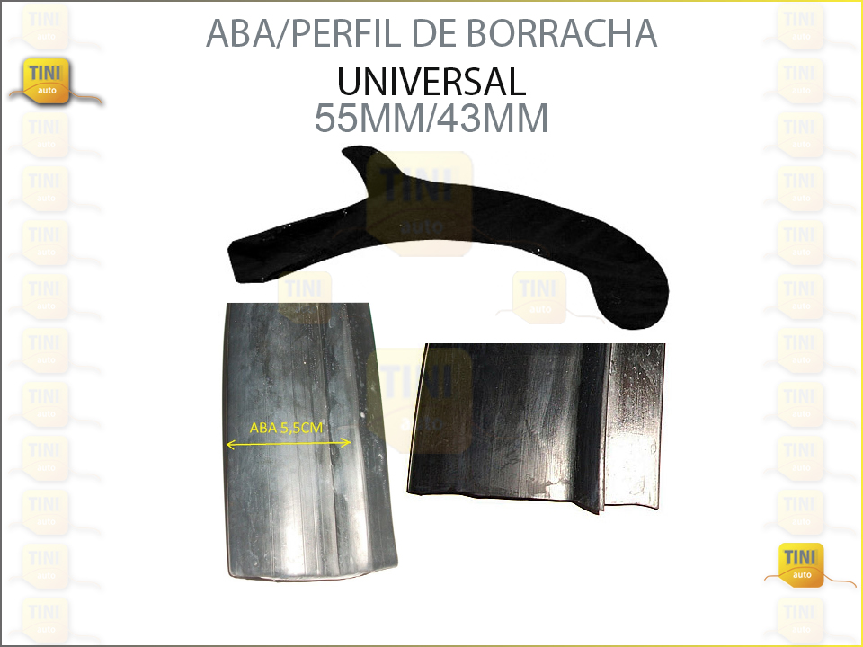 ABA / PERFIL BORRACHA UNIVERSAL 55MM/43MM