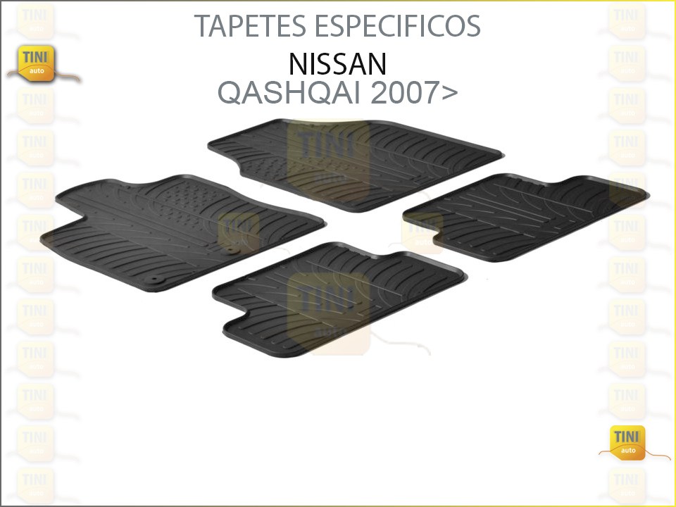 TAPETES PERSO. BORRACHA NISSAN QASHQAI 2007»2013