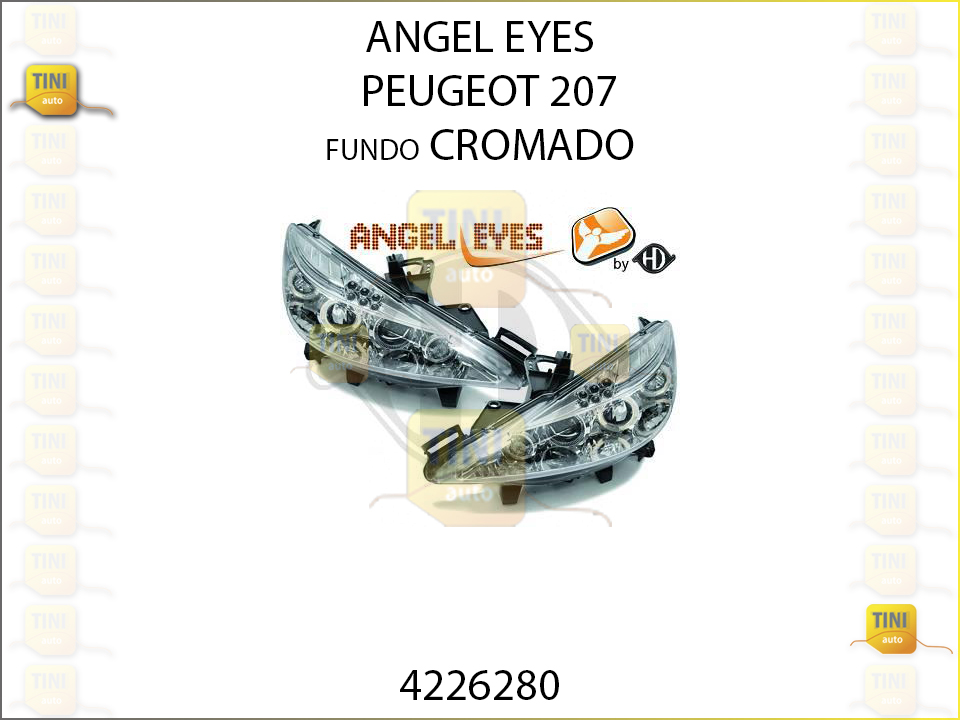 ANGEL EYES PEUGEOT 207  FD. CROMADO