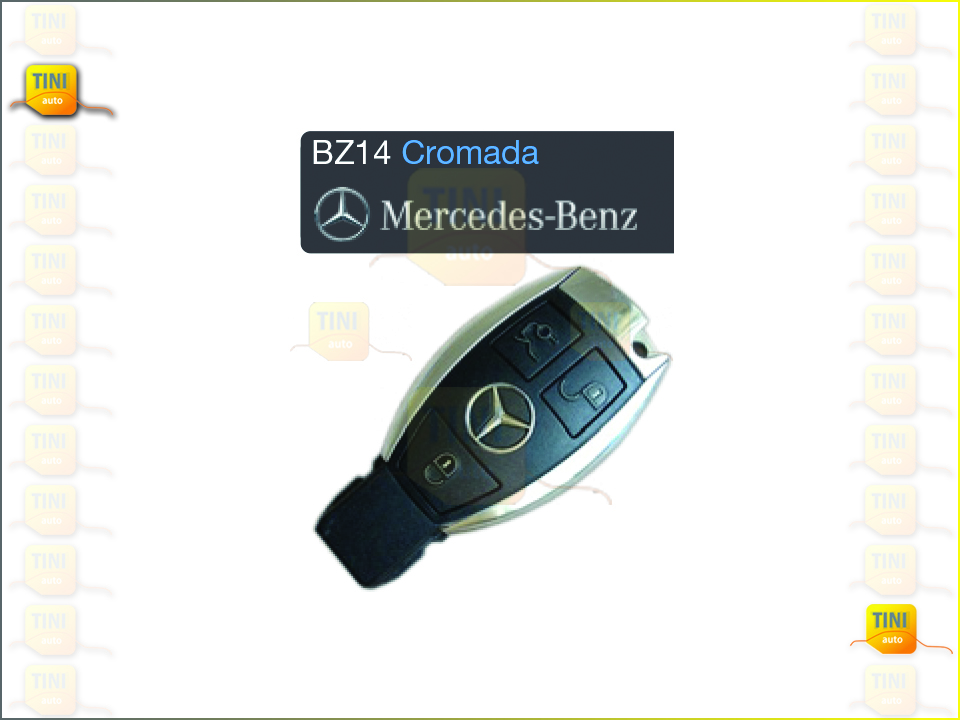 CAPA CHAVE MERCEDES CROMADA 3 BOTÕES 