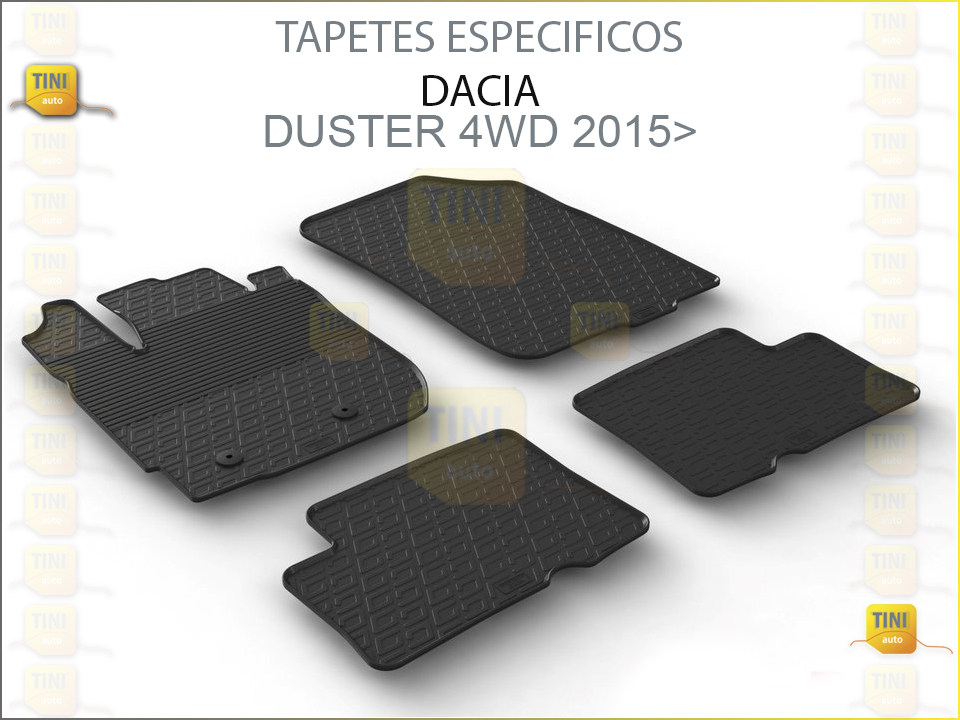 TAPETES PERSO. BORRACHA DACIA DUSTER 4X4 2015»»