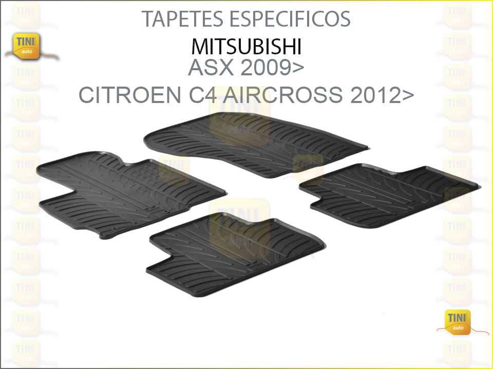 TAPETES PERSO. BORRACHA MITSUBISHI ASX 2009>