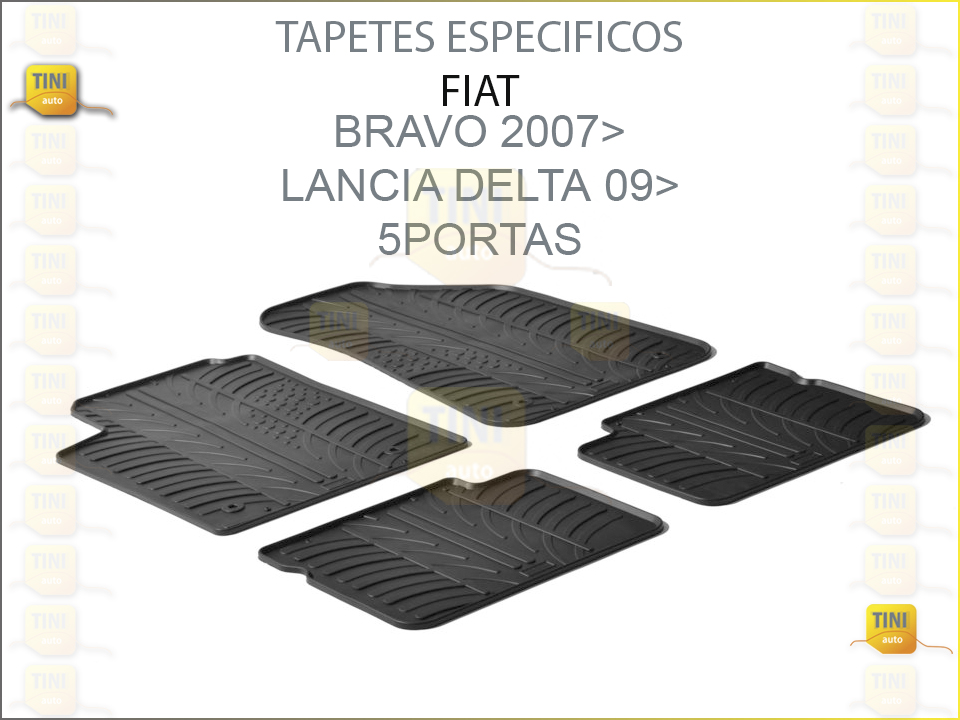 TAPETES PERSO. BORRACHA FIAT BRAVO 2007> 5P