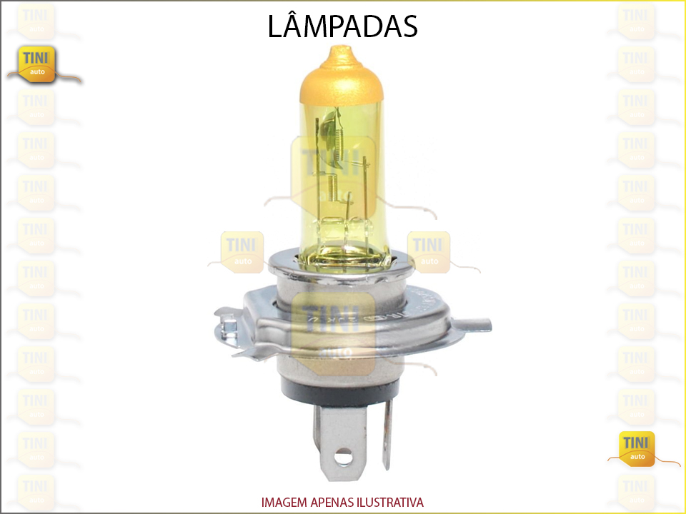 LAMPADAS H4 12V 55W AMARELA  55W JG2 +130%