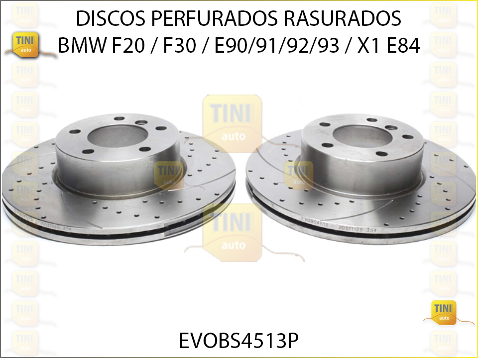 DISCOS PERFURADOS RASURADOS BMW F20/F30 E90/91/92/