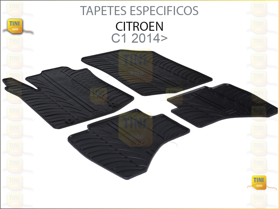 TAPETES PERSO. BORRACHA CITROEN C1 2014>