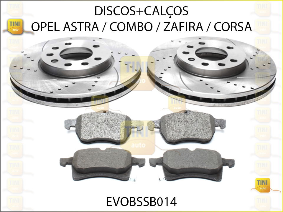 DISCOS + CALÇOS OPEL ASTRA COMBO CORSA ZAFIRA 