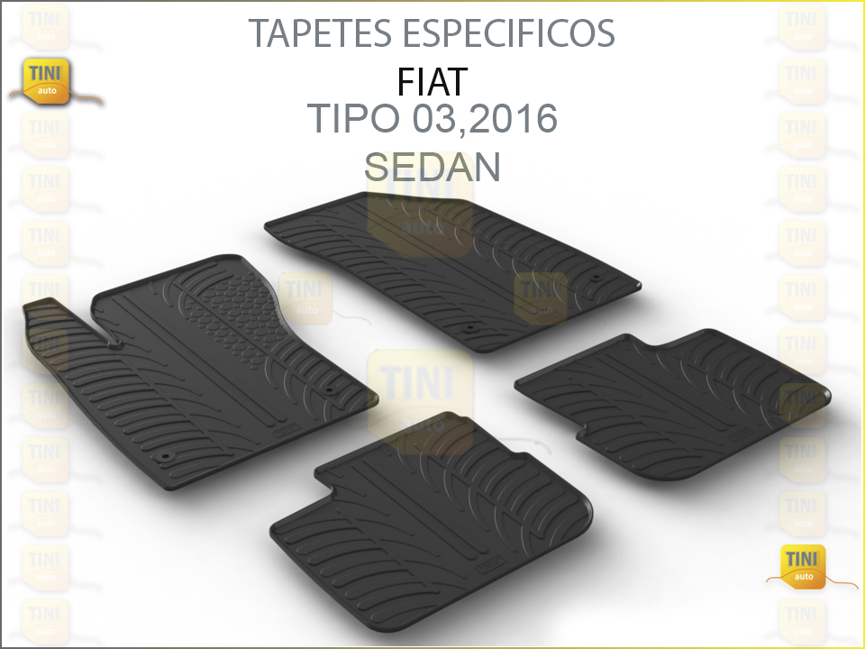 TAPETES PERSO. BORRACHA FIAT TIPO 03/2016> 