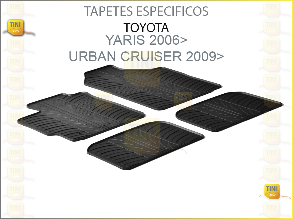 TAPETES PERSO. BORRACHA TOYOTA YARIS 2006/2011