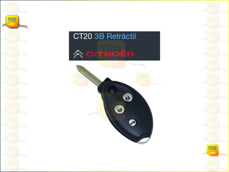 CAPA CHAVE CITROEN  RETRATIL 3 BOTÕES