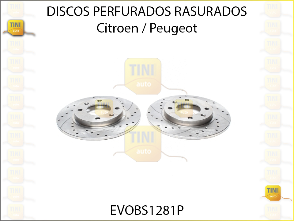 DISCOS PREFURADOS RASURADOS PEUGEOT 106