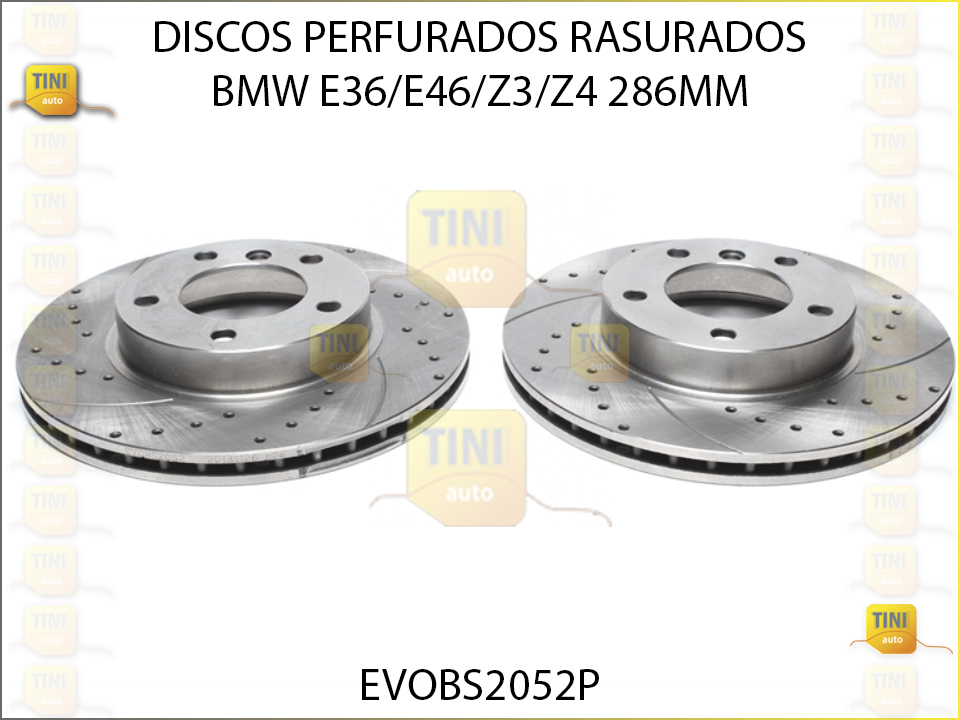 DISCOS PERFURADOS RASURADOS BMW E46 286 MM