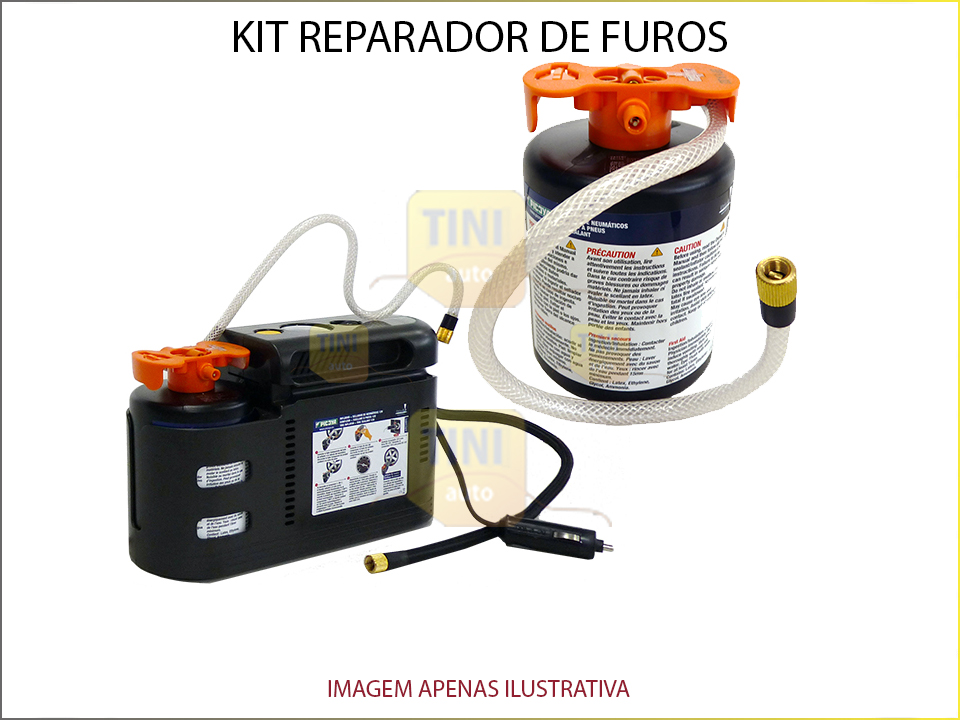 KIT REPARADOR FUROS P/AUTO C/ COMPRESSOR AUTOMATIC