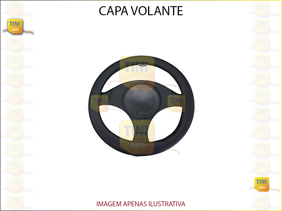 CAPA VOLANTE T/PELE PRETA UNIVERSAL 35/37 CM SOFT 